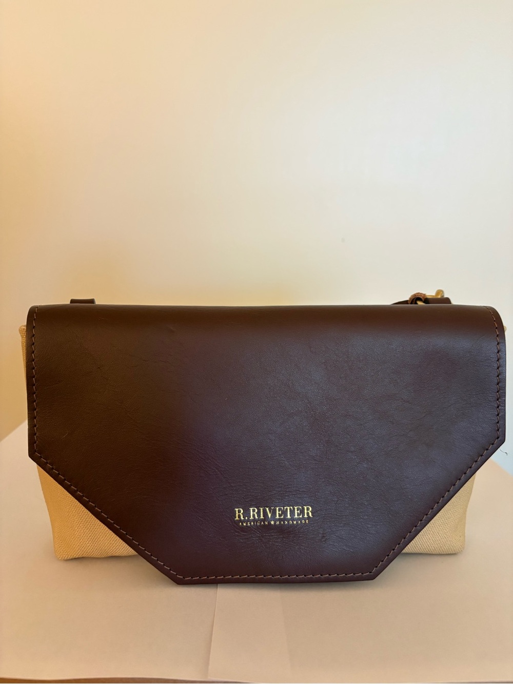 R. Riveter Brown & Cream Shoulder Bag